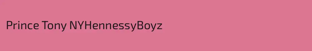 Prince Tony NYHennessyBoyz